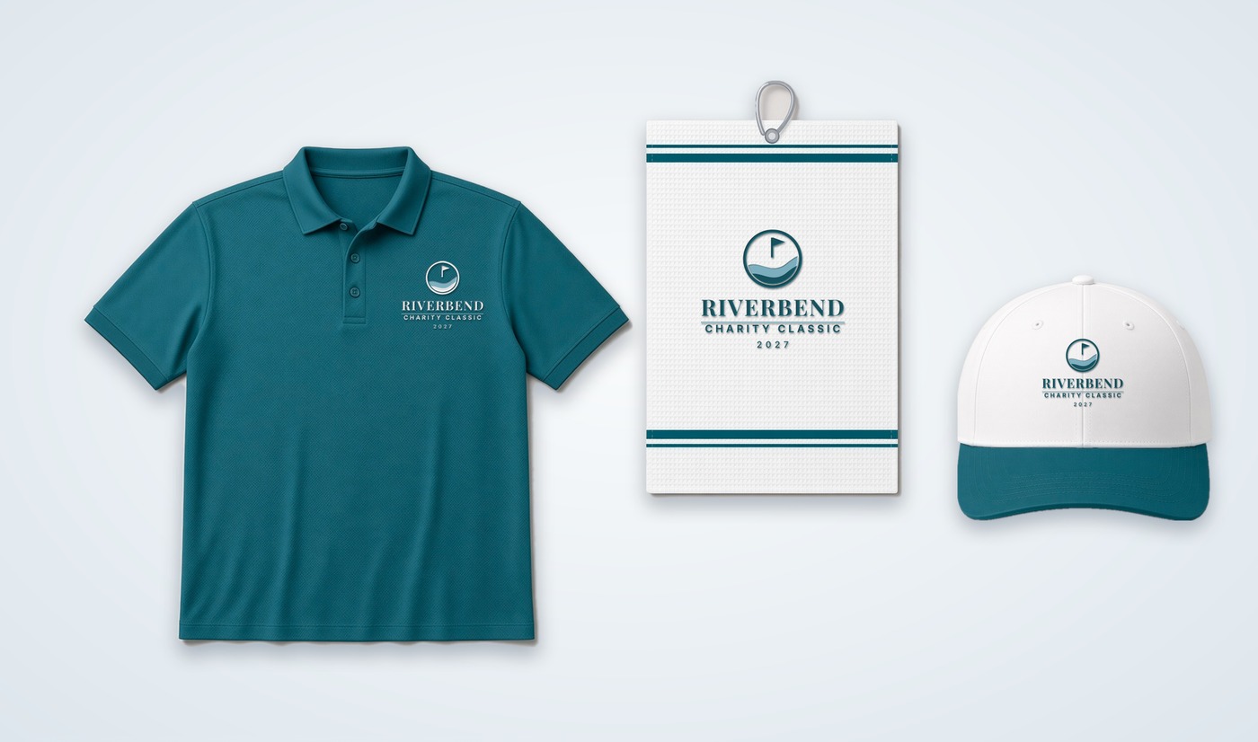 Full Eighteen kit with the sample Riverbend Charity Classic logo